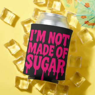 Black Can Cooler with Neon Drip Quote – Customise