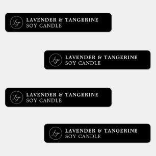 Black Candle Tamper-proof Seal Your Logo Labels