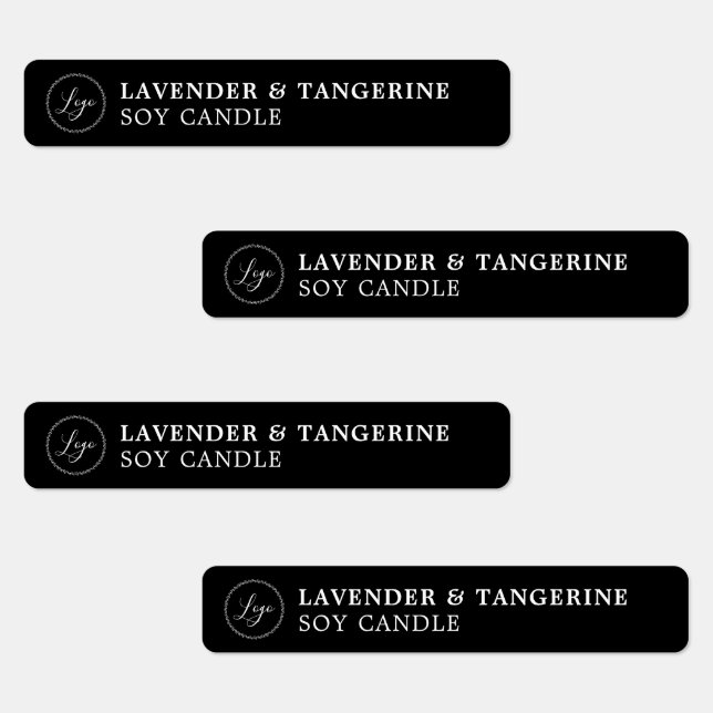 Black Candle Tamper-proof Seal Your Logo Labels (Group)
