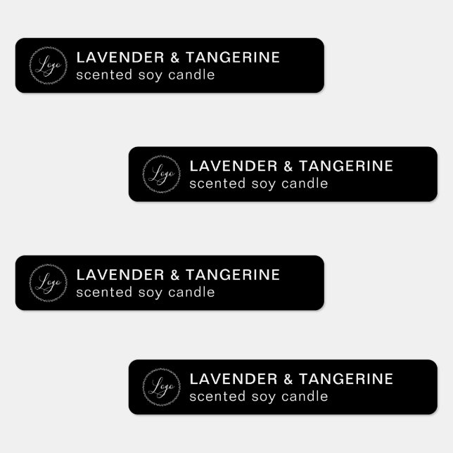 Black Candle Tamper-proof Seal Your Logo Labels (Group)