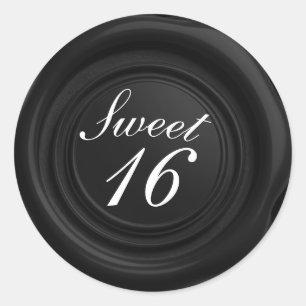 Black Candle Wax Seal Drip Classy Sweet 16 Wedding