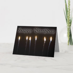Black Candles Halloween Birthday Card