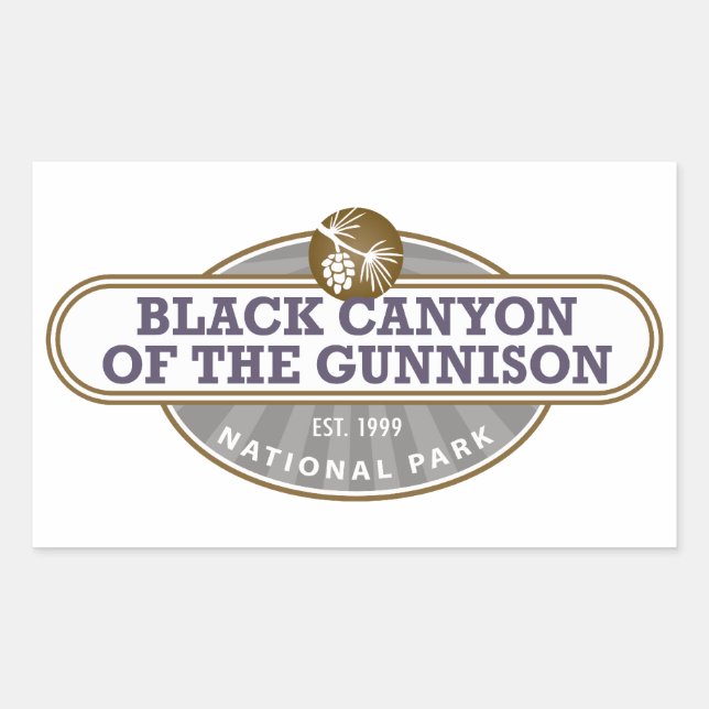 Black Canyon Gunnison National Park Rectangular Sticker (Front)