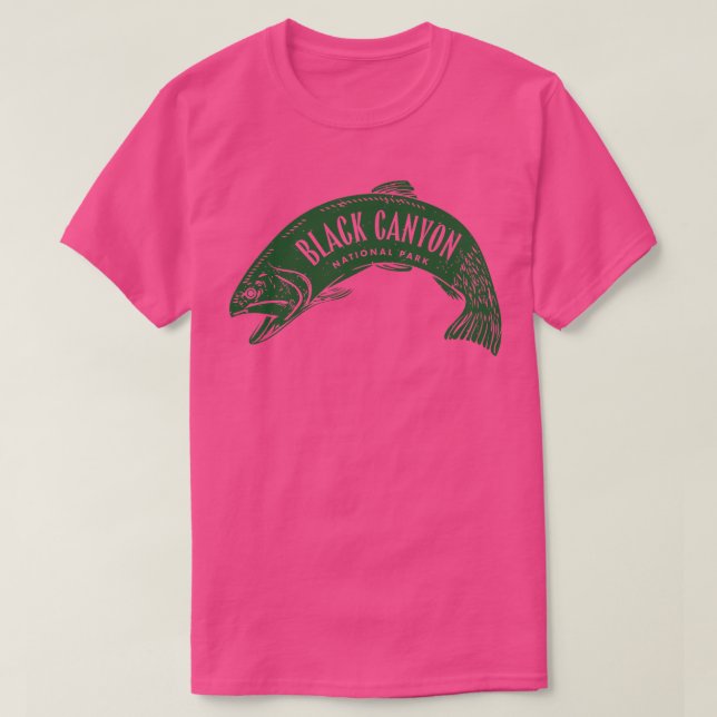Black Canyon National Park Fish Green T-Shirt (Design Front)