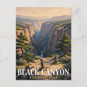 Black Canyon National Park Gorge View Art Postcard