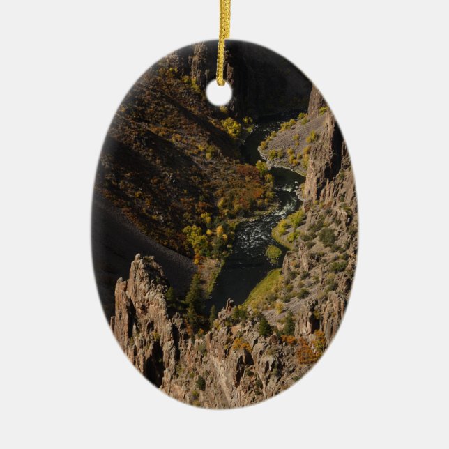 Black Canyon of the Gunnison Ceramic Tree Decoration (Front)