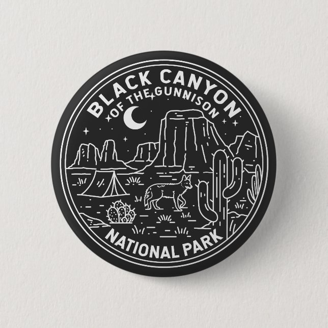 Black Canyon Of The Gunnison National Park  6 Cm Round Badge (Front)