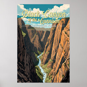 Black Canyon Of The Gunnison National Park Art Poster