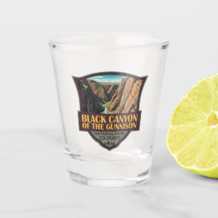 Black Canyon Of The Gunnison National Park Art Shot Glass