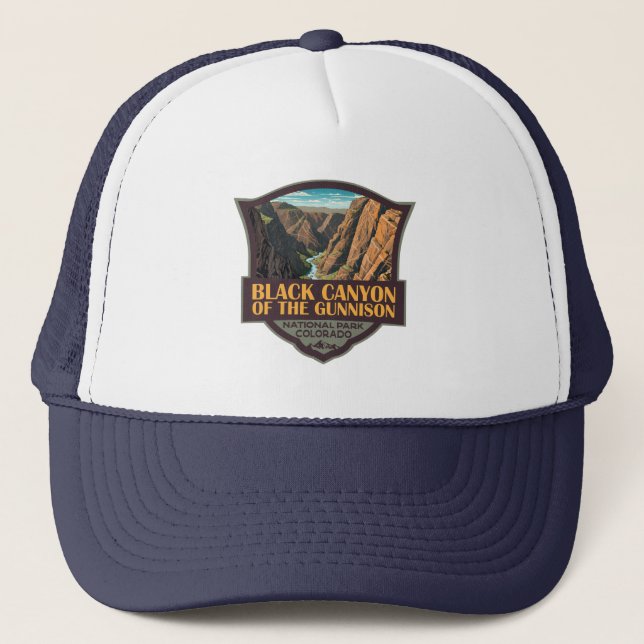 Black Canyon Of The Gunnison National Park Art Trucker Hat (Front)