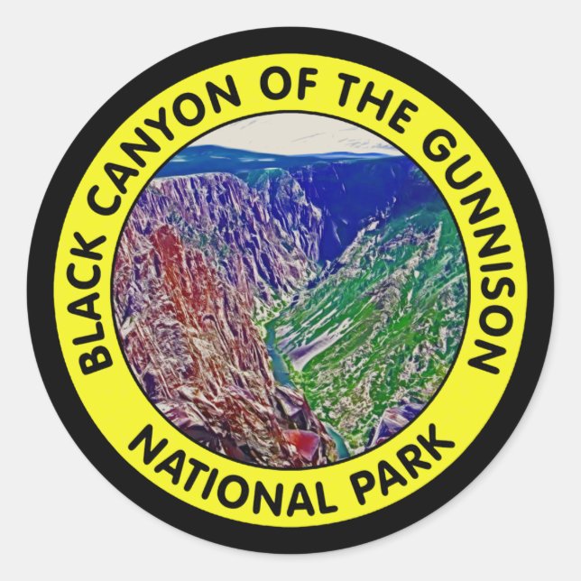 Black Canyon of the Gunnison National Park Classic Round Sticker (Front)