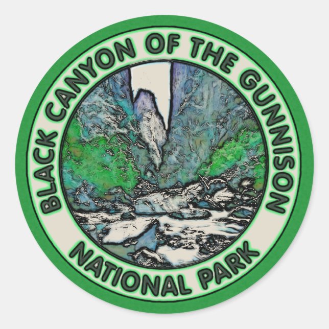 Black Canyon of the Gunnison National Park Classic Round Sticker (Front)