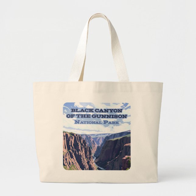 Black Canyon of the Gunnison National Park CO  Large Tote Bag (Front)