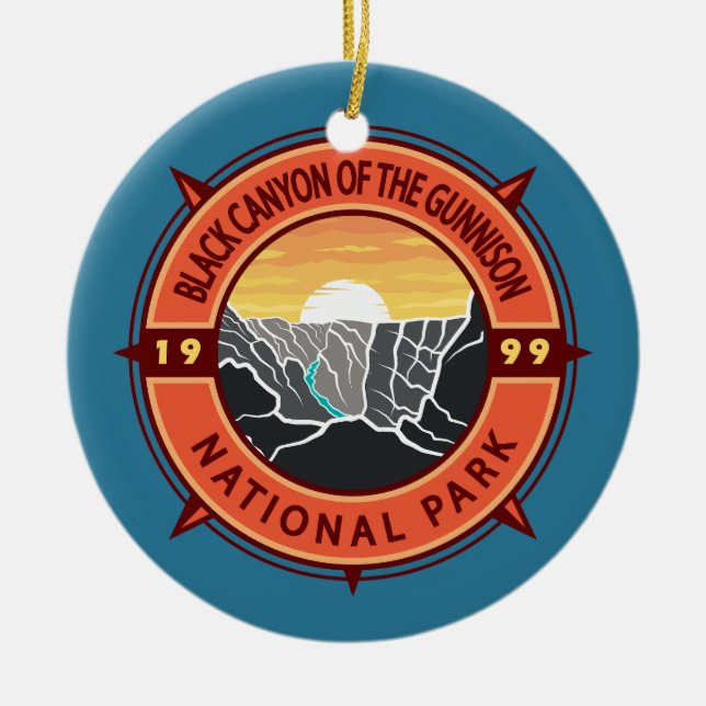 Black Canyon Of The Gunnison National Park Compass Ceramic Tree Decoration (Front)