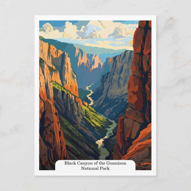 Black Canyon of the Gunnison National Park Postcard (Front)