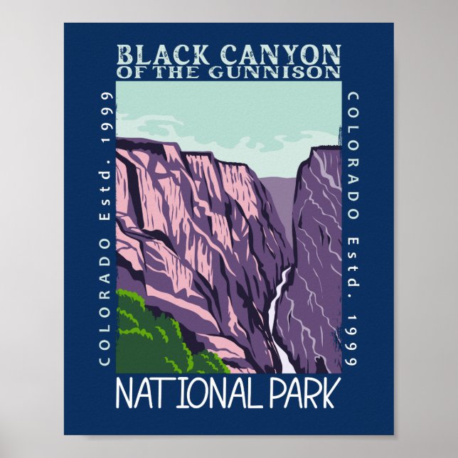 Black Canyon Of The Gunnison National Park Retro  Poster (Front)