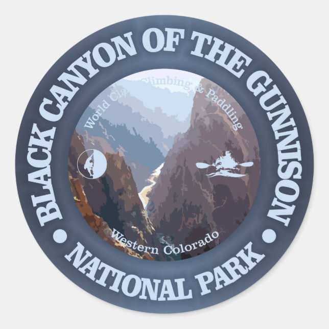 Black Canyon of the Gunnison NP (C) Classic Round Sticker (Front)