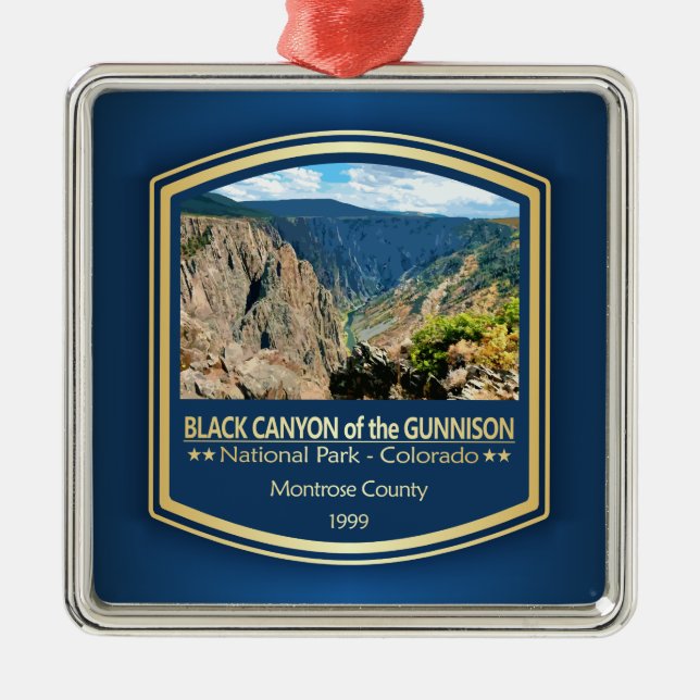 Black Canyon of the Gunnison (PF1) Metal Tree Decoration (Front)