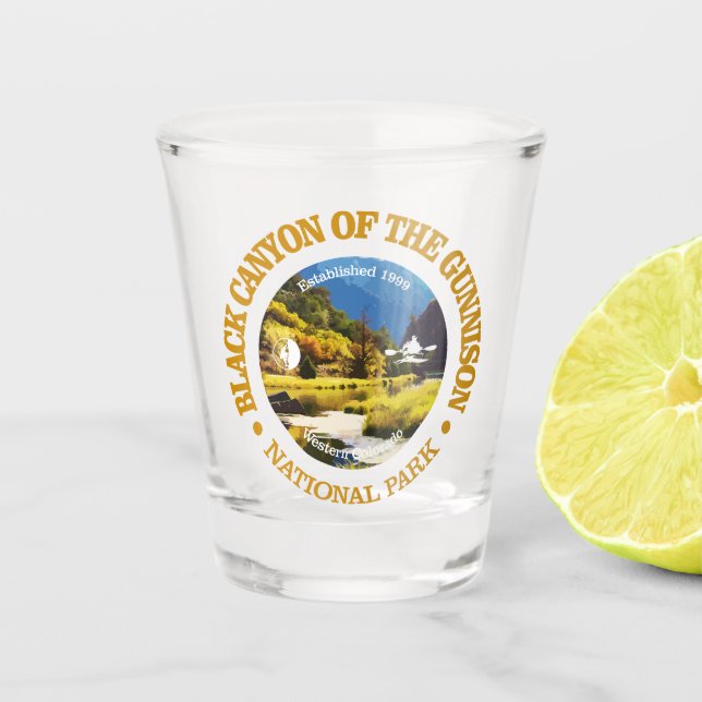 Black Canyon of the Gunnison (rd)2 Shot Glass (Front)