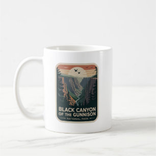 Black Canyon of the Gunnison Retro Badge Coffee Mug