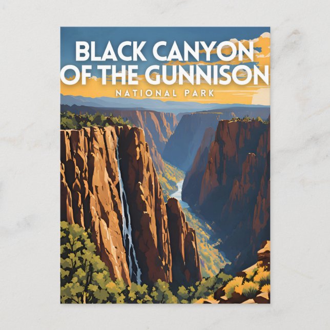 Black Canyon of the Gunnison Travel Postcard (Front)