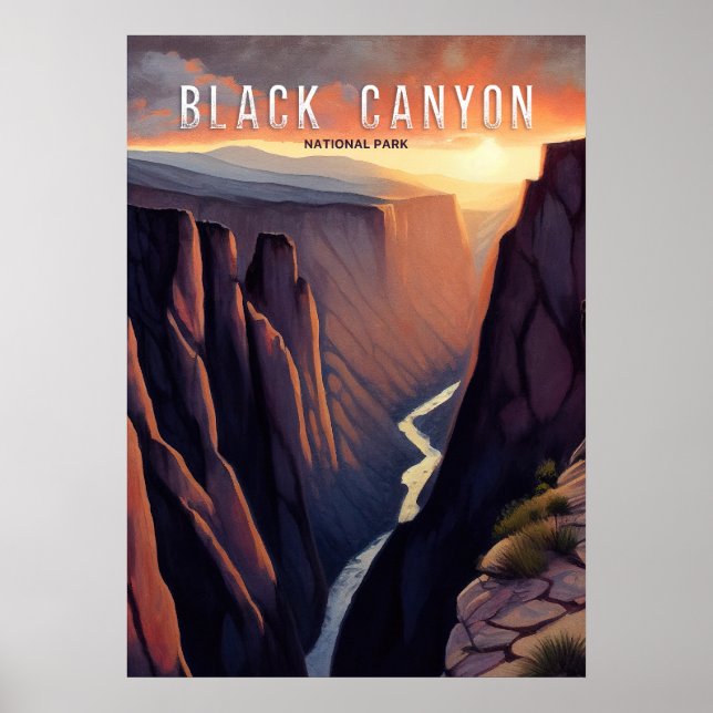 Black Canyon Watercolor Poster (Front)