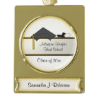 Black Cap Graduation Banner Ornament