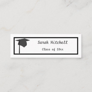 Black Cap - Graduation Name Insert Cards