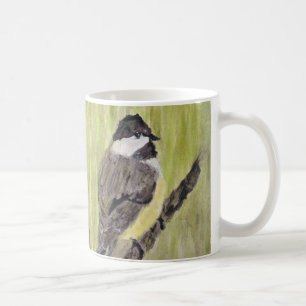 Black-capped Chickadee Bird - acrylic painting. Coffee Mug