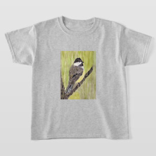 Black-capped Chickadee Bird - acrylic painting. T-Shirt