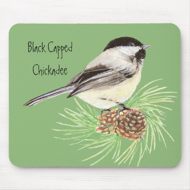 Black Capped Chickadee - Bird - Nature Mouse Mat (Front)