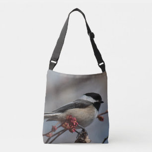 Black-capped chickadee crossbody bag