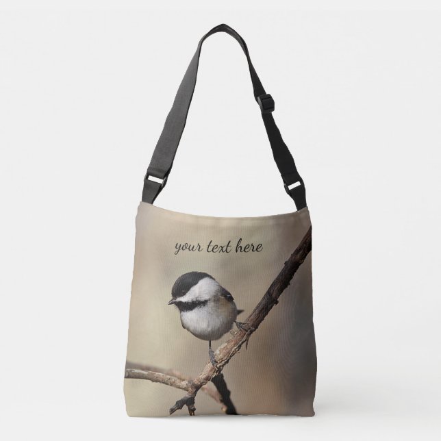 Black-capped chickadee crossbody bag (Front)