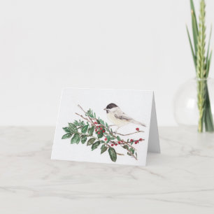Black-capped Chickadee design on a Greeting Card