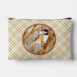 Black-Capped Chickadee in Winter Original Photo Accessory Pouch