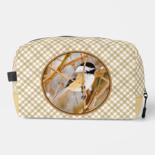 Black-Capped Chickadee in Winter Original Photo Dopp Kit