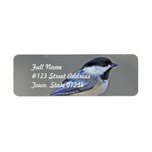 Black Capped Chickadee Mailing Labels