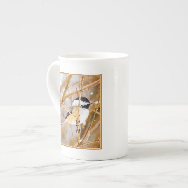 Black-Capped Chickadee - Original Photograph Bone China Mug (Front Left)