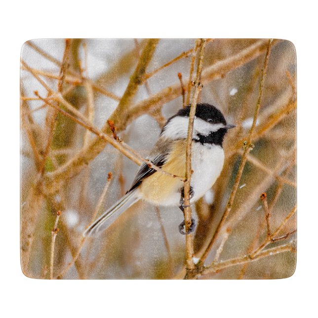 Black-Capped Chickadee - Original Photograph Cutting Board (Front)