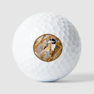 Black-Capped Chickadee - Original Photograph Golf Balls