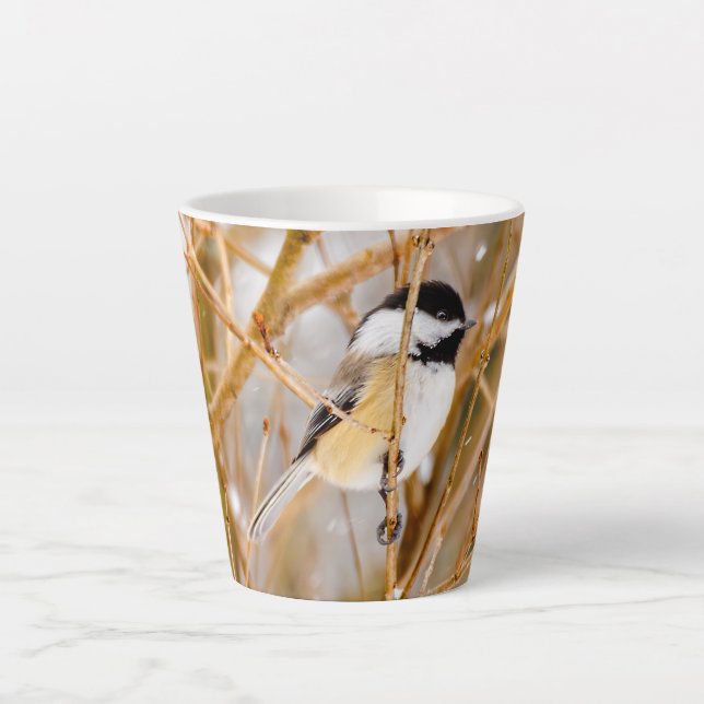 Black-Capped Chickadee - Original Photograph Latte Mug (Front)