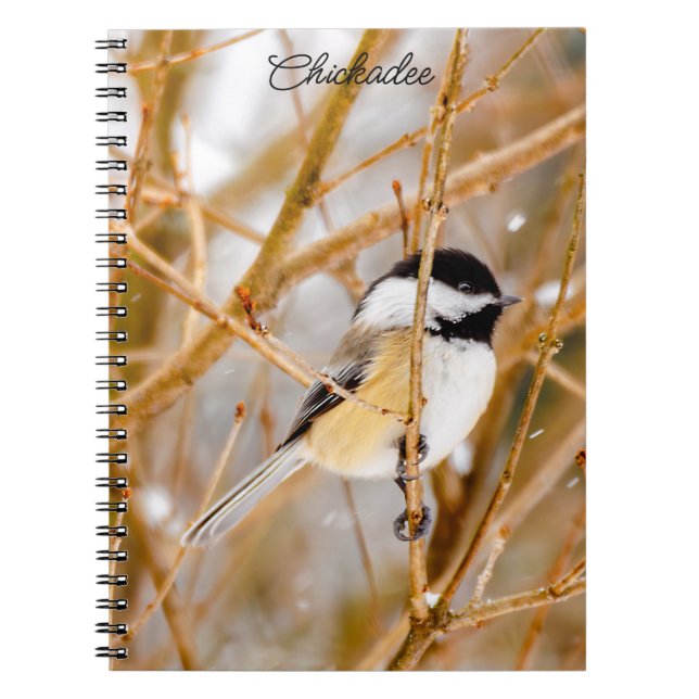 Black-Capped Chickadee - Original Photograph Notebook (Front)