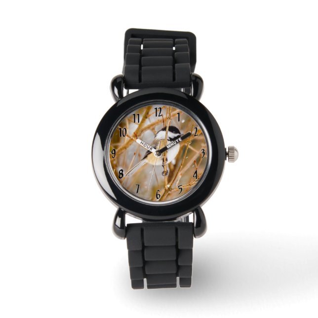 Black-Capped Chickadee - Original Photograph Watch (Front)