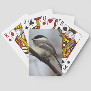Black Capped Chickadee Playing Cards