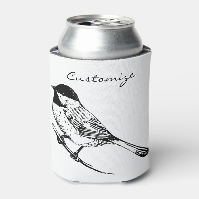 Black-capped Chickadee Thunder_Cove Can Cooler (Can Front)