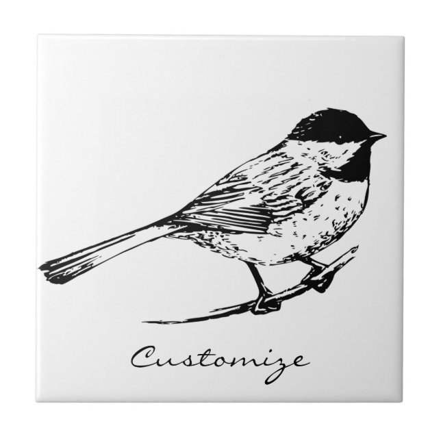 Black-capped Chickadee Thunder_Cove Tile (Front)
