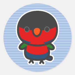 Black-capped lory classic round sticker