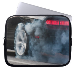 Black car burnout laptop sleeve