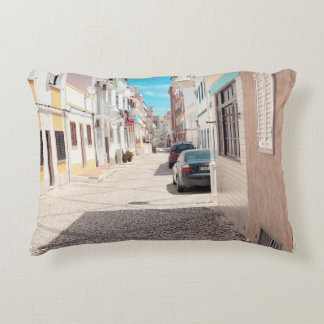 BLACK CAR PARKED OUTDOOR DECORATIVE CUSHION