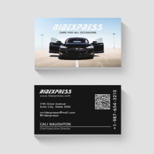 Black Car Rental Service Black Business Card